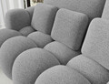 Canapea extensibila 3 locuri ELTAP, Cotonn, 256x119x105 cm, lemn/poliester, gri