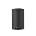 Cos de gunoi cu pedala, Brabantia, NewIcon Mineral Infinite Grey, 12 L, 33.8x25.1x41.1 cm, otel, gri