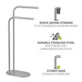 Suport pentru prosoape Levante, Wenko, 30x17x79 cm, inox, argintiu mat