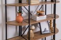 Corp biblioteca, Sapphire, Signa Rafix, 139x155x34 cm, PAL, Pin Atlantic / Negru