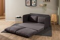 Canapea extensibilă cu 2 locuri, Futon, 859FTN2887, Metal , Gri