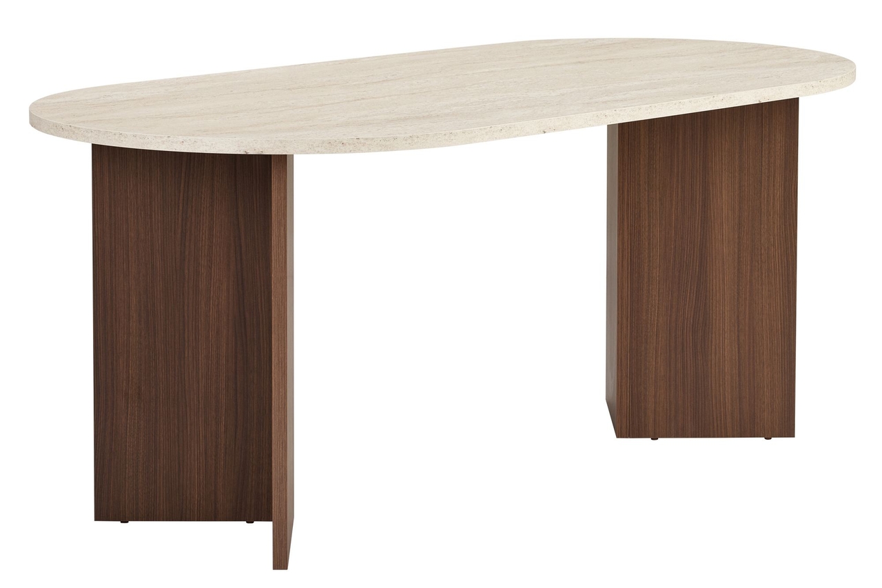 Masa, Nordure, Sablin, 180x75x90 cm, Travertin / Nuc - view 4