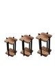 Suport din lemn pentru plante, Poter, Flower Desk Square, MDF , Maro