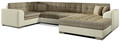 Coltar extensibil dreapta 5 locuri ELTAP, Damario, 338x189x78 cm, lemn/poliester, bej inchis/bej deschis