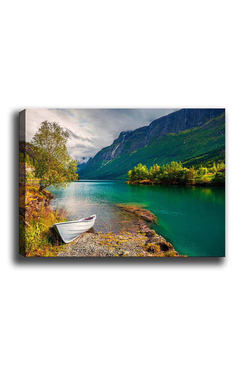 Tablou decorativ, Kanvas Tablo (50 x 70), Canvas, Rama din lemn (grosime 3 cm), Multicolor — imaginea 2