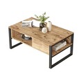 Masuta de cafea, Locelso, ML34-A, 100x44.4x59.7 cm, Maro
