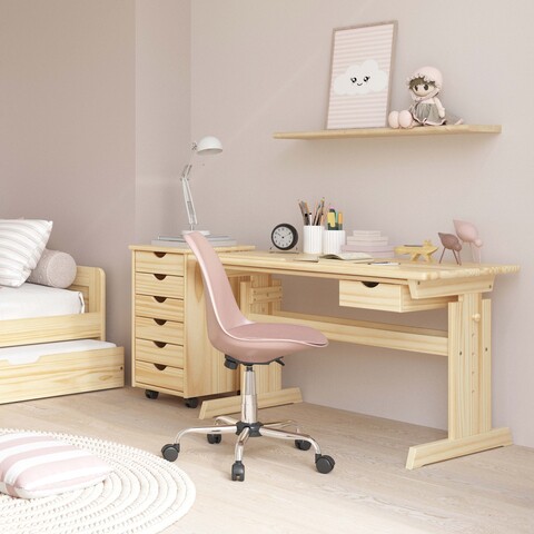 Birou Julia, Inter Link, 109x55x63-96 cm, lemn, natur