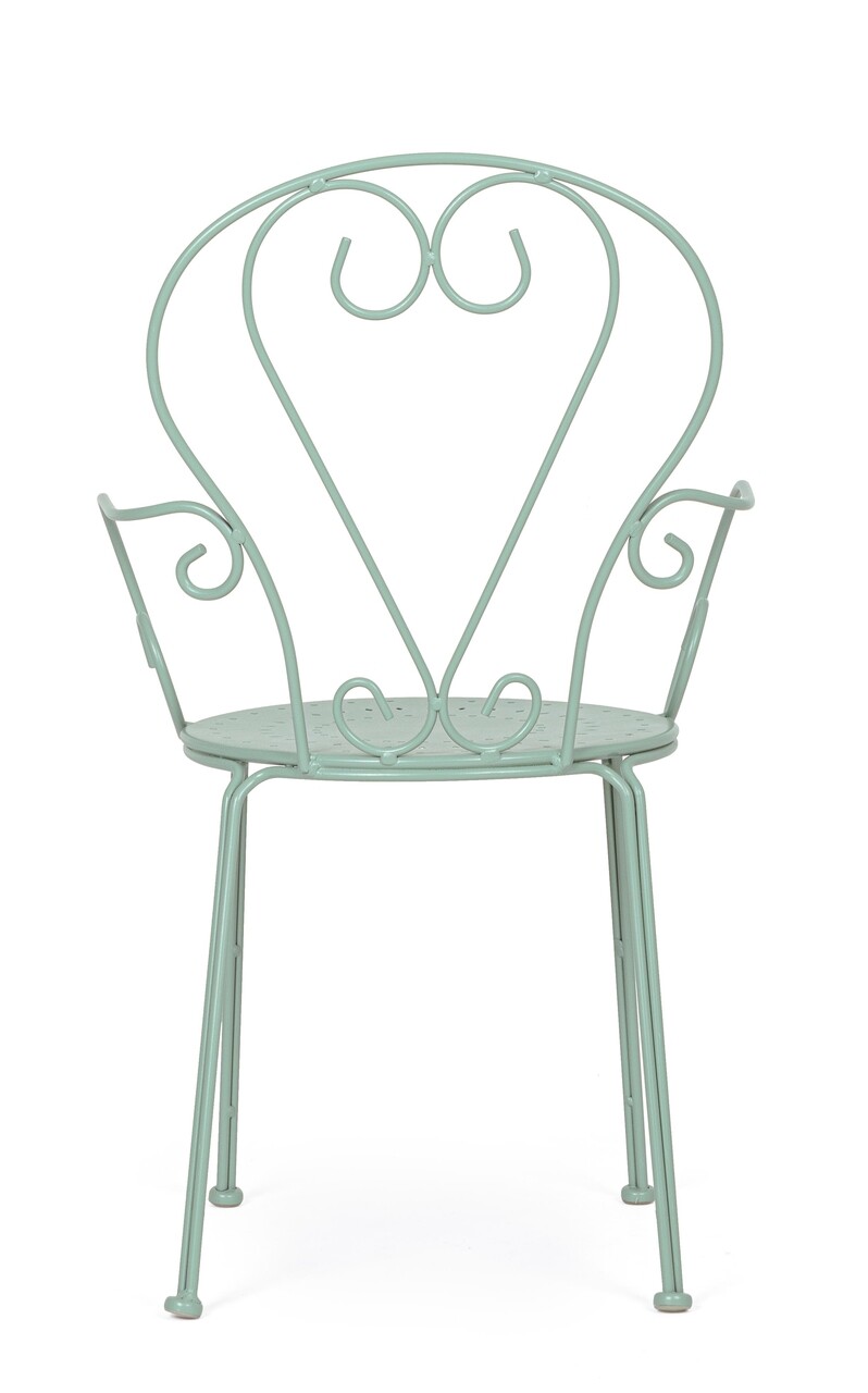 Scaun de gradina Etienne, Bizzotto, 49 x 49 x 89 cm, otel , verde pal - 2 | YEO