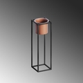 Ghiveci, GED-023-B, 15x50x15 cm, Metal, Negru/Cupru