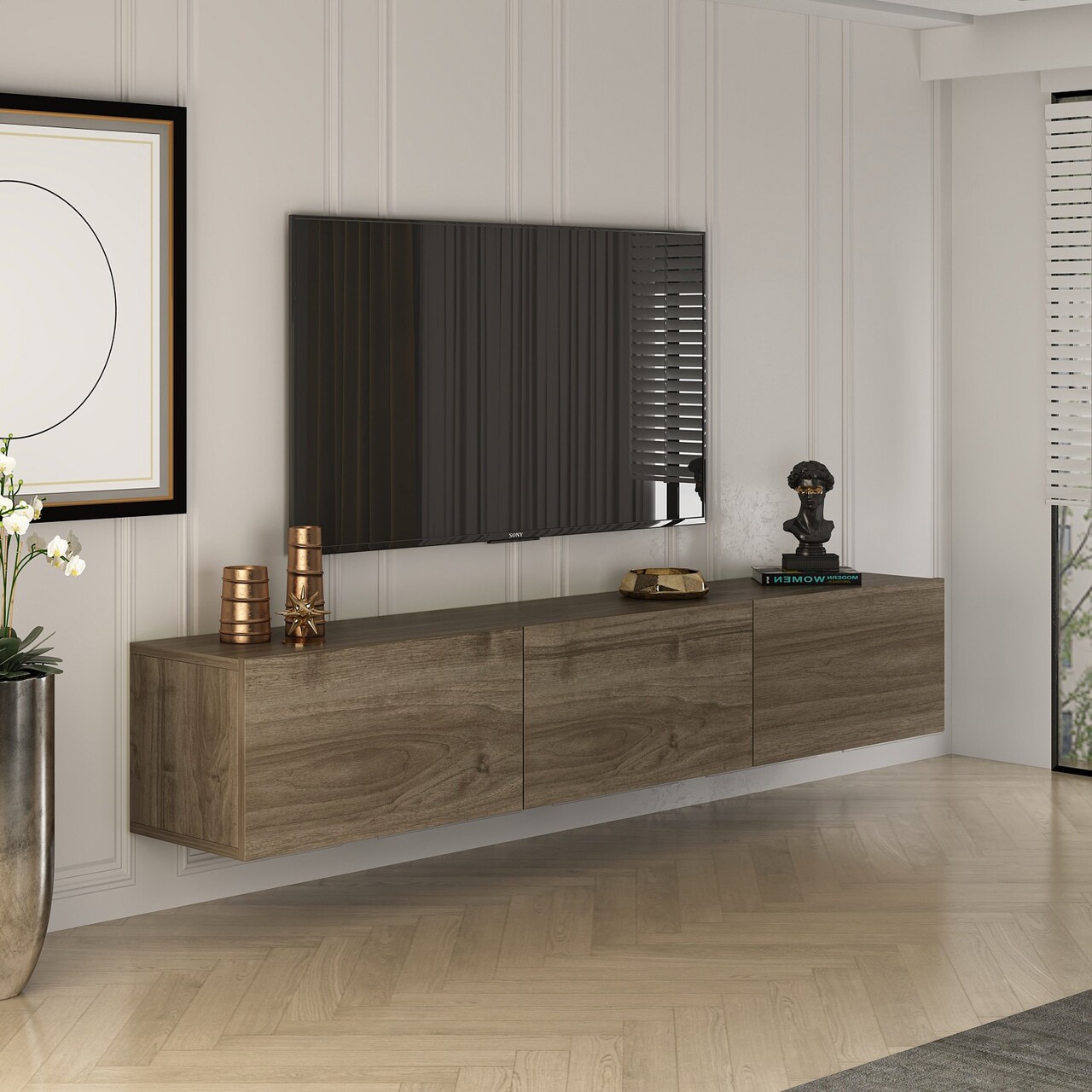Comoda TV, Puqa Design, West, Maro - 1 | YEO