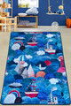 Covor, Superior, 80x200 cm, Poliester, Albastru