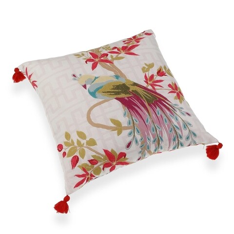 Perna decorativa Bird Pink, Versa, 45 x 45 cm, poliester Bird