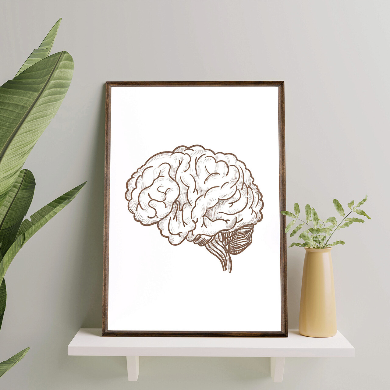 Tablou decorativ TD038 Lemn Desenat manual Natural