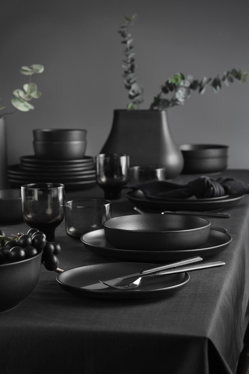 Set de cină (16 bucăți), L'essentiel Maison, 719KTP3344, Farfurie adâncă: 19 x 19 x 5 cm (4 bucăți), Negru mat - view 2