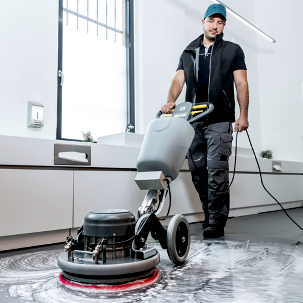 Masina monodisc BDS 43/ Orbital C Spray, Karcher, gri — imaginea 6
