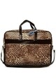 Geanta pentru laptop, Bagmori, 6506 - 83565 - Leopard, piele ecologica, maro