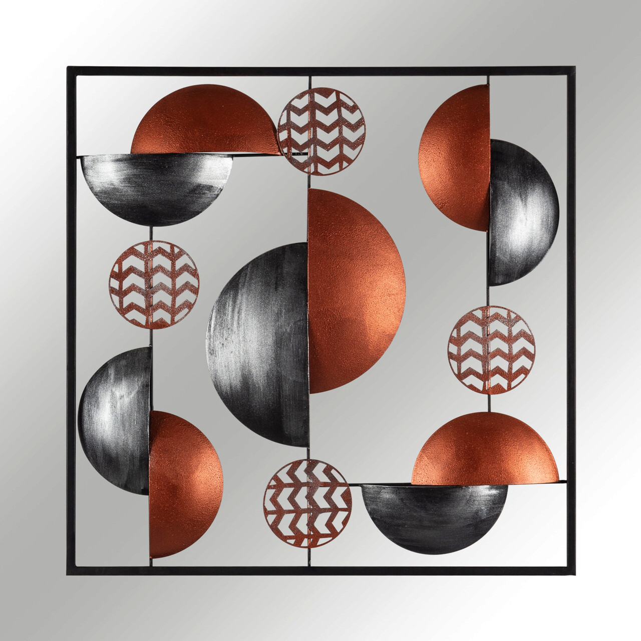 Decoratiune de perete, Aurora - CH101-4, metal, 55 x 55 cm, multicolor - imagine 6