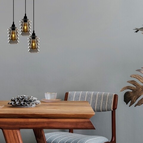Candelabru, opviq, smoked - 021, e27, 60 w, metal/sticla