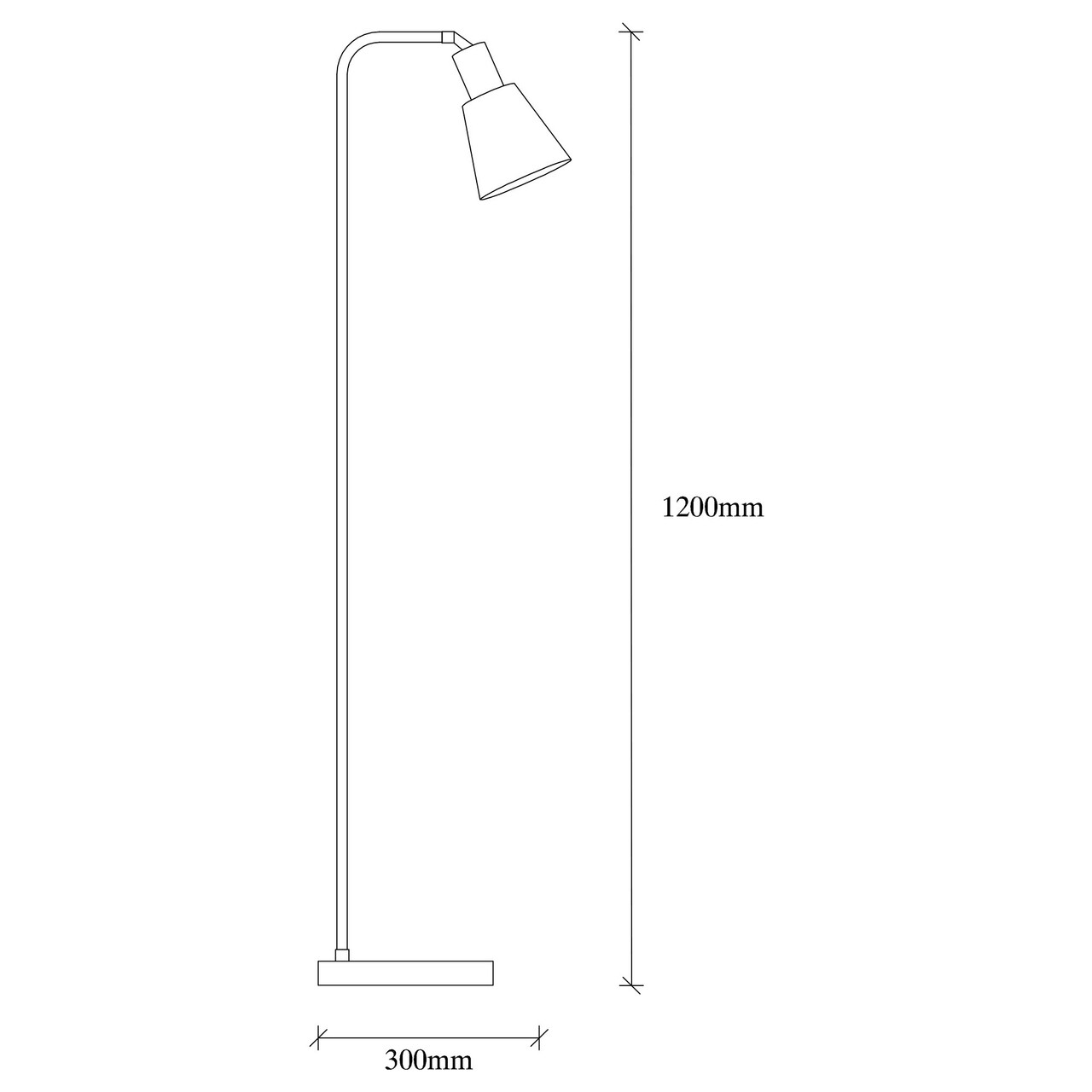 Lampadar, Tatum, 584TTM1518, Metal, Negru / Vintage - 2 | YEO