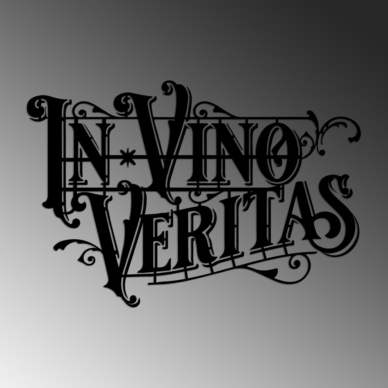 Decoratiune de perete, Veritas 2, Dimensiune: 60 x 41 cm, Negru — imaginea 5