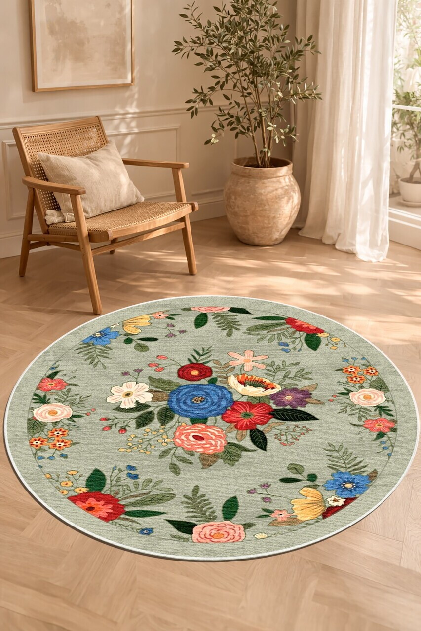 Covor, DC-7524-03, 120x120 cm, Poliester, Verde