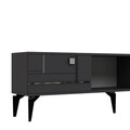 Comoda TV, Olivia, Madera, Antracit / Argintiu