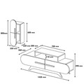 Comoda TV cu dulap Rose S, Hommy Craft, galben/maro