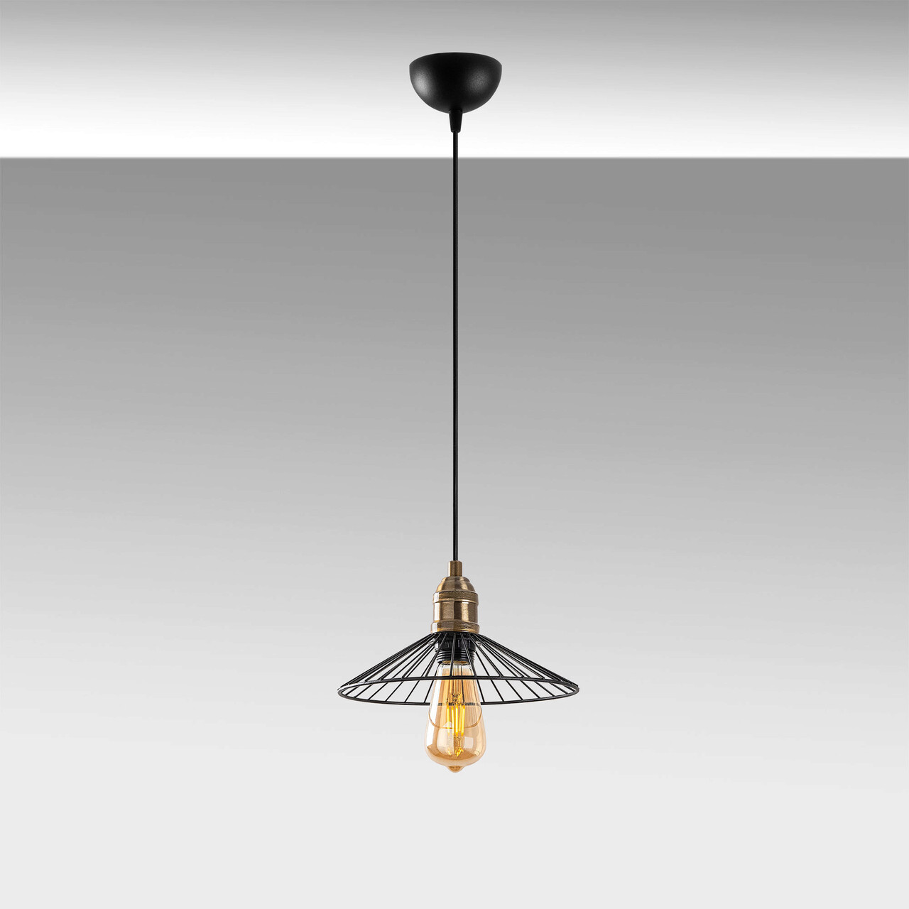 Lustra, Fulgor, 942FLG1223, Metal, Negru/Maro antic - 2 | YEO
