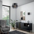 Plafoniera ELTAP, Gormar, 30x23 cm, 1xE27, 15W, otel, negru