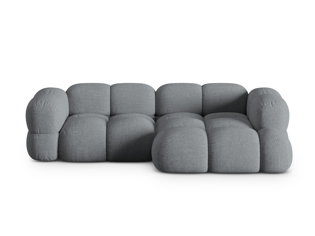 Coltar dreapta 3 locuri, Loretto, Cosmopolitan Design, 250x147x68 cm, tesatura structurata, gri
