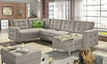 Coltar extensibil reversibil 5 locuri ELTAP, AsdU-01, Asgard, 326x202x93 cm, lemn/poliester, bej