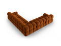 Coltar simetric 5 locuri, Bellis-51, Micadoni Home, 282x282x70 cm, catifea, teracota
