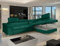 Coltar extensibil dreapta 4 locuri ELTAP, ERI-08, Eridano, 275x202x88 cm, lemn/poliester, verde inchis