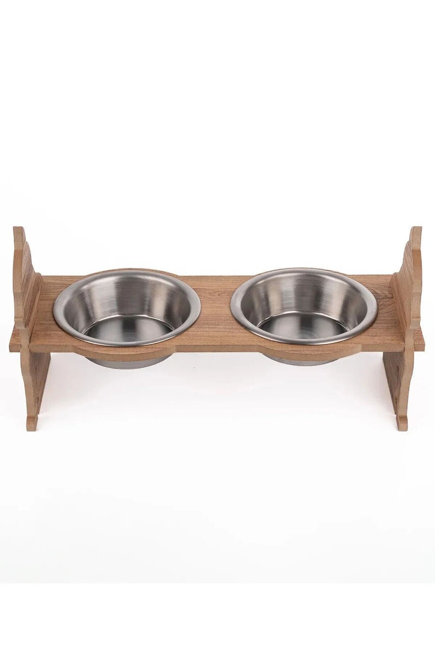 Bol pentru hrana animale de companie, Paws &amp; Whiskers, Apvm8, MDF , Multicolor - imagine 2