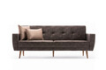 Canapea extensibila cu 3 locuri, Balcab Home, 825BLC2681, Lemn / Metal, Maro