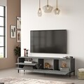 Mobilier living, Locelso, LV36, pal melaminat, gri/negru