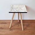 Masuta, Leona, Shp390, 35x42x35 cm, Alb/Gri