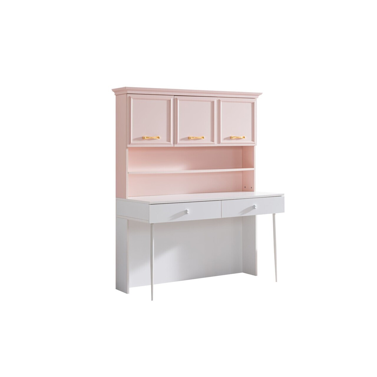 Birou, Hanah Home, Rosa, 138x167x60 cm, PAL, Roz/Alb - view 8