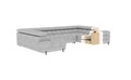 Coltar extensibil stanga 3 locuri ELTAP, LT-18ROY, Fectory, 346x205x93 cm, lemn/poliester, bej deschis