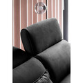 Coltar extensibil stanga 4 locuri ELTAP, LT-10SAV, Noble, 255x201x100 cm, lemn/poliester, negru