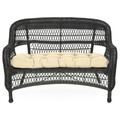 Set mobilier gradina/terasa, Barbara, 4 piese, otel, maro/bej