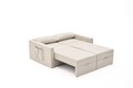Canapea extensibilă cu 2 locuri, Balcab Home, 825BLC5413, Cadru: 100% LEMN DE BRAD, Crem