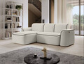 Coltar stanga 4 locuri ELTAP, Ume, 287x190x88 cm, lemn/poliester, bej/negru