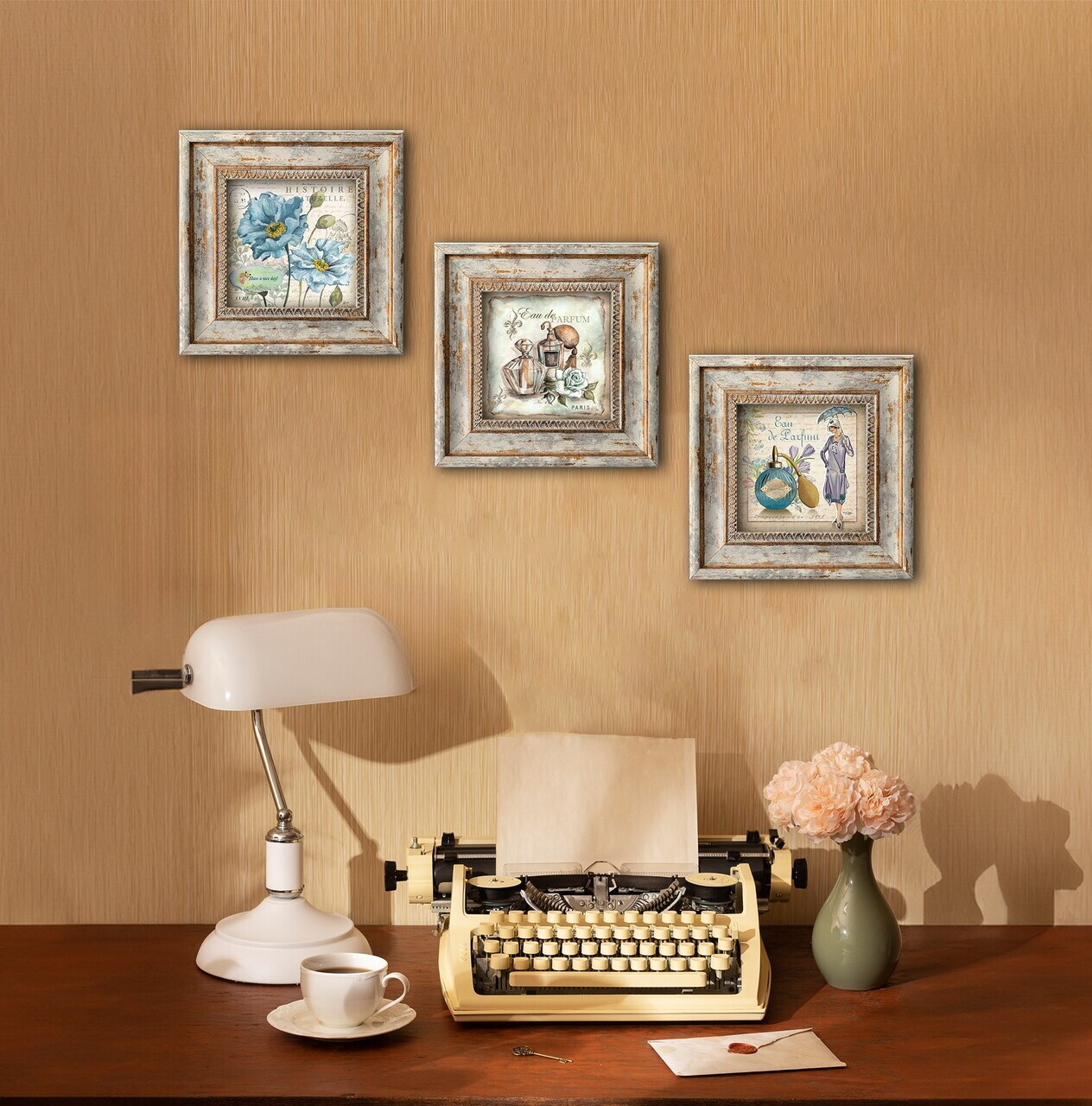 Tablou decorativ Huhu319 MDF 30 x 30 cm (3 bucăți) Multicolor