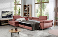 Coltar extensibil stanga 4 locuri, ELTAP, Anton, 272x203x85 cm, lemn/poliester, roz