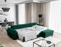 Coltar extensibil dreapta 4 locuri ELTAP, Mari-26, Mariall, 288x200x92 cm, lemn/poliester, verde inchis