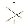 Lustra, Fulgor, 942FLG1117, Metal, Negru/Maro antic