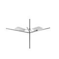 Uscator de rufe rotativ cu 4 brate + cu suport fixare pamant + husa + set carlige rufe, Brabantia, Lift-O-Matic, 50 m capacitate de uscare, otel, antracit