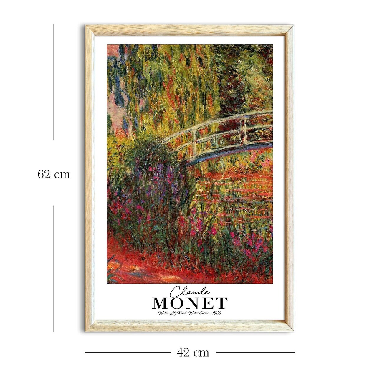 Tablou decorativ, 4262AHSMONET-017, Lemn masiv, Fundal: 100% MDF (Grosime: 2,7 mm), Multicolor - view 5
