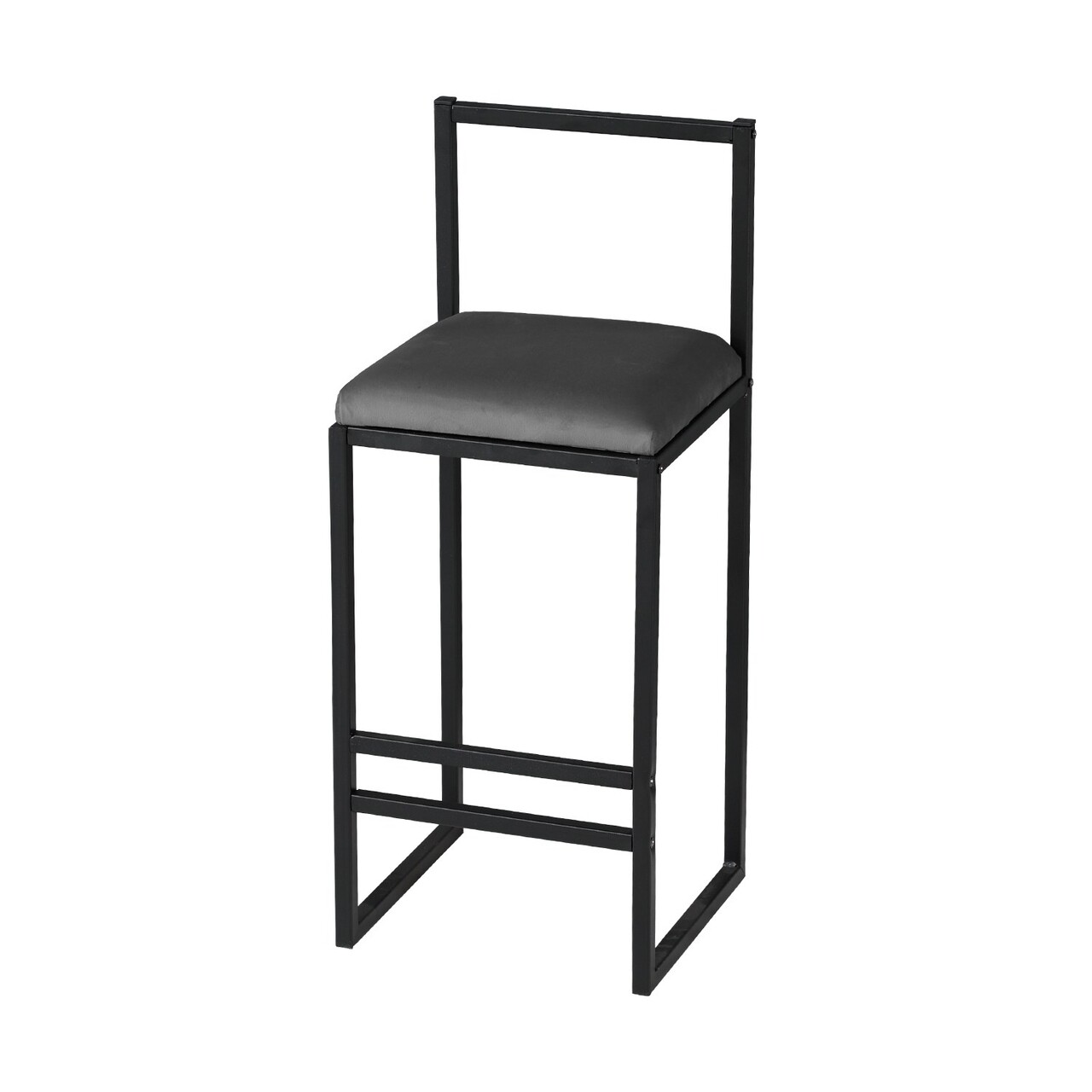 Set masa si 4 scaune de bar, Hanah Home, Nordic, Fumuriu / Nuc / Negru - view 4